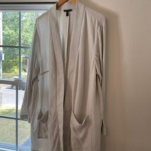 Eileen Fisher Long Seersucker Summer Jacket Blazer 3X